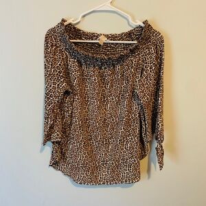 Michael Kors tiger print blouse 004